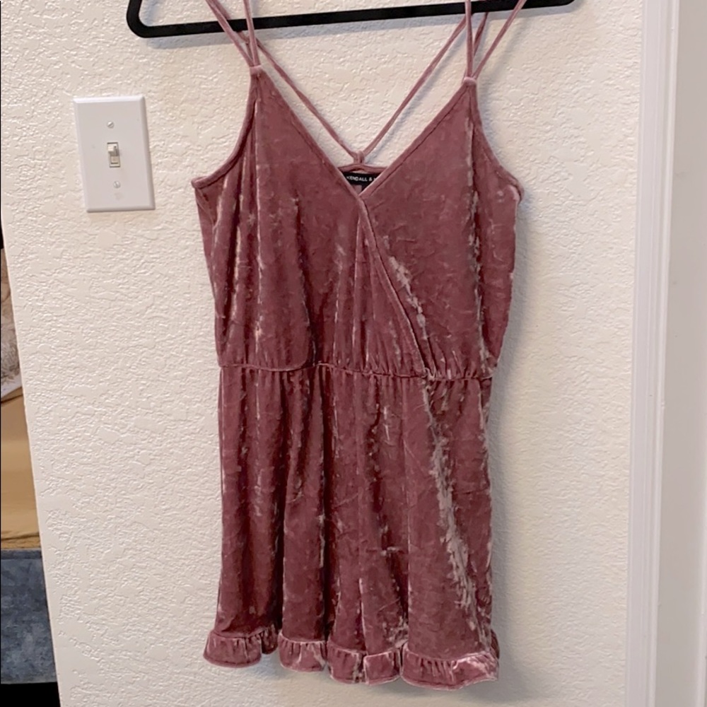 Kendall & Kylie Velvet Romper. XS.